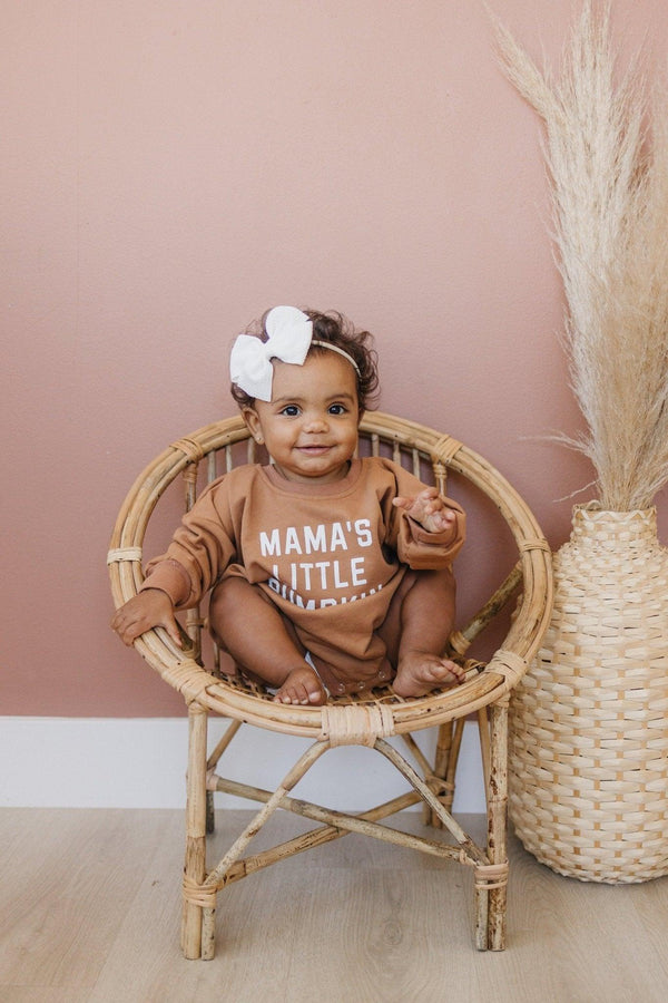Mama's Little Pumpkin Sweatshirt Romper