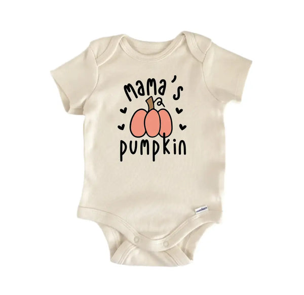 Mamas Pumpkin Fall - Baby Boy Girl Clothes Bodysuit Funny Cute Baby Bodysuit
