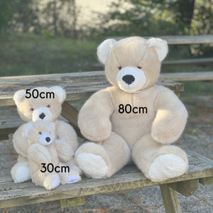 MARTIN | Beige Plush Bear (80 cm) | Made in France