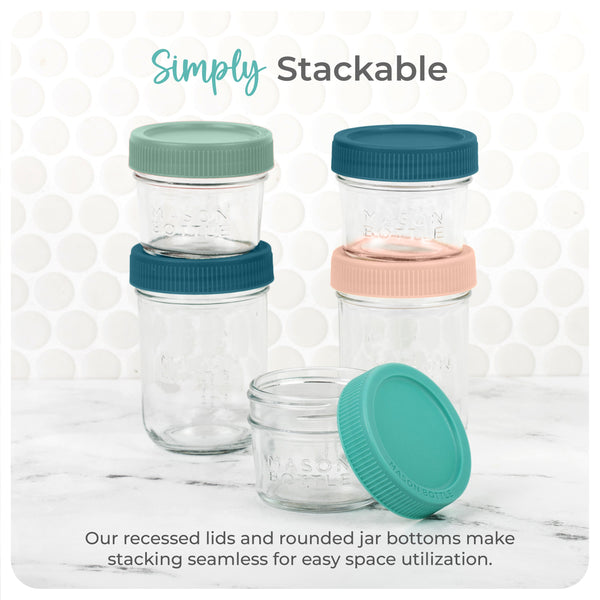Mason Bottle Plastic Storage Lids leak-proof for breast milk baby food