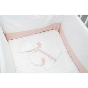 MON BEAU TROUSSEAU | Girls Dusty Rose Cotton Bed Bumper