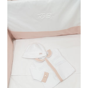 MON BEAU TROUSSEAU | Girls Dusty Rose Cotton Bed Bumper