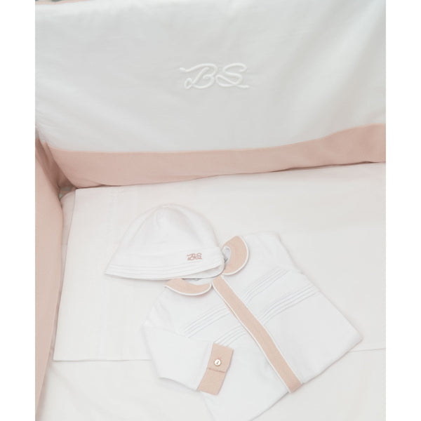 MON BEAU TROUSSEAU | Girls Dusty Rose Cotton Bed Bumper