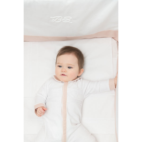 MON BEAU TROUSSEAU | Girls Dusty Rose Cotton Bed Bumper
