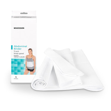 McKesson Abdominal Binder for infants, providing support and comfort in a soft, adjustable design.