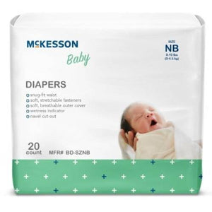 McKesson Baby Diapers for Newborns - Soft, absorbent, and perfect for diaper bags.