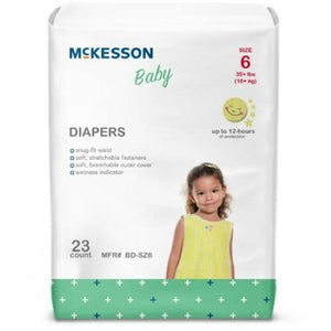 McKesson Baby Diapers Size 6 in a diaper bag, perfect for keeping your little one dry and comfortable.