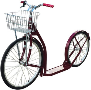 Amish-Made Deluxe Kick Scooter Bike, 24" Front Wheel 20" Rear Wheel, Adult-Size