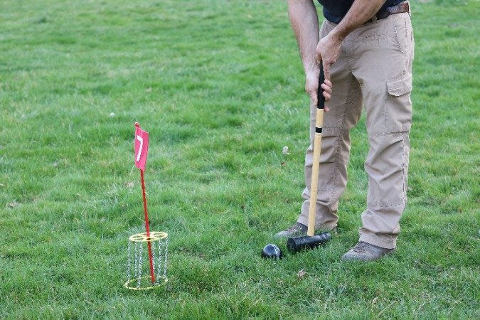 Amish-Made Deluxe Flag Croquet Golf Game Set, With Duffel Carry Bag