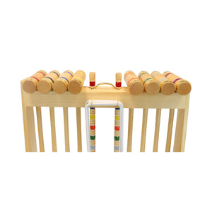 Deluxe 8-Player Croquet Game Set, Wooden Holder or Duffel Carry Bag