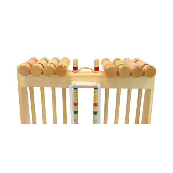 Deluxe 8-Player Croquet Game Set, Wooden Holder or Duffel Carry Bag