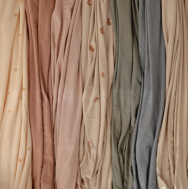 Mushie Stretchy Swaddle Soft Breathable Wrap Blanket