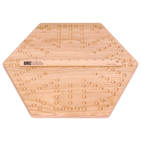 Solid Oak 16" Wide Aggravation Game Board, Unpainted Holes, Double-sided
