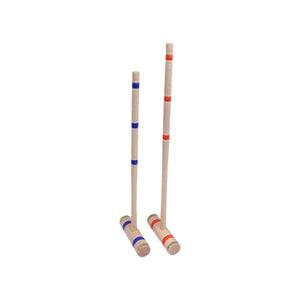 Deluxe 6-Player Maple Wood Croquet Set with Wooden Holder