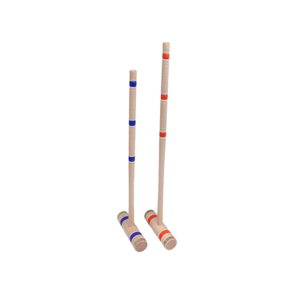 Deluxe 6-Player Maple Wood Croquet Set with Wooden Holder