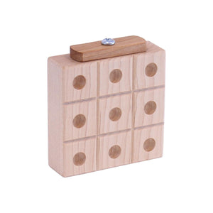 Amish Toy Box Wooden Marble Tic Tac Toe Game 4" Board 10 Marbles