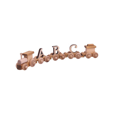Wooden Name Train Toy, Custom ABC Letter Train, Amish-Made