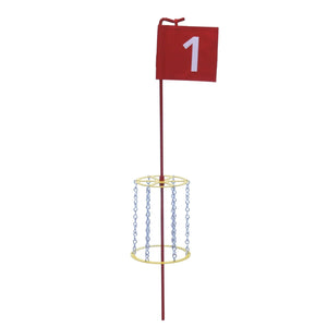 Amish-Made Deluxe Flag Croquet Golf Game Set in duffel bag, perfect for outdoor sports and family fun.