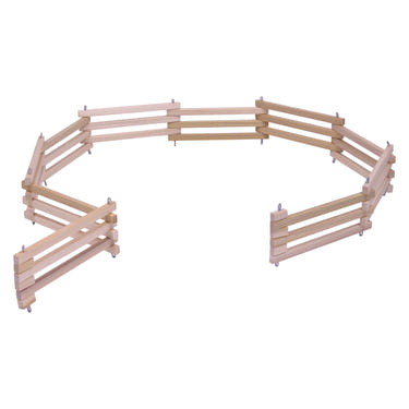 Wooden Folding Corral Fence Toy, Amish-made, unfinished wood, perfect for imaginative play and safe for babies.