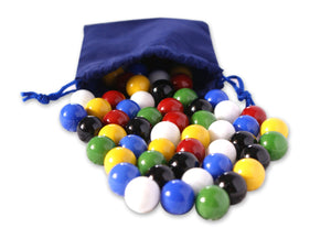 Bag of 60 Glass Marbles for Chinese Checkers, 5/8" (16mm) Diameter