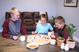 Aggravation Wahoo Marble Board Game, Double-Sided, Hand Painted