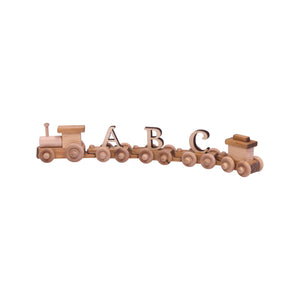 Wooden Name Train Toy, Custom ABC Letter Train, Amish-Made