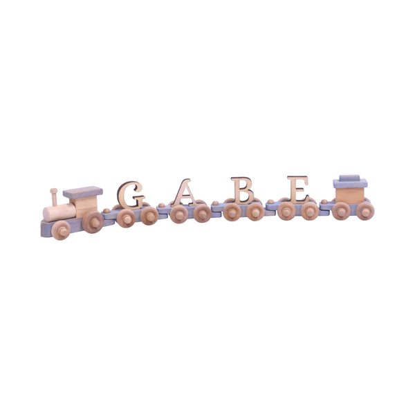 Wooden Name Train Toy, Custom ABC Letter Train, Amish-Made