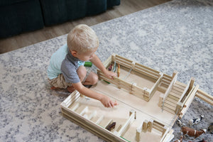 Amish-Made Wooden Folding Stock Yard Farm Toy, Unfinished