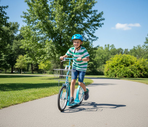 Amish-Made Deluxe Kick Scooter Bike, Model 1660, Big Kid Size