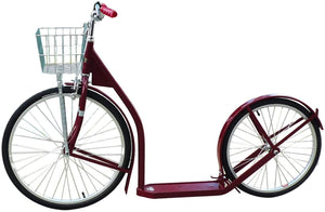 Amish-Made Deluxe Kick Scooter Bike, 24" Front Wheel 20" Rear Wheel, Adult-Size