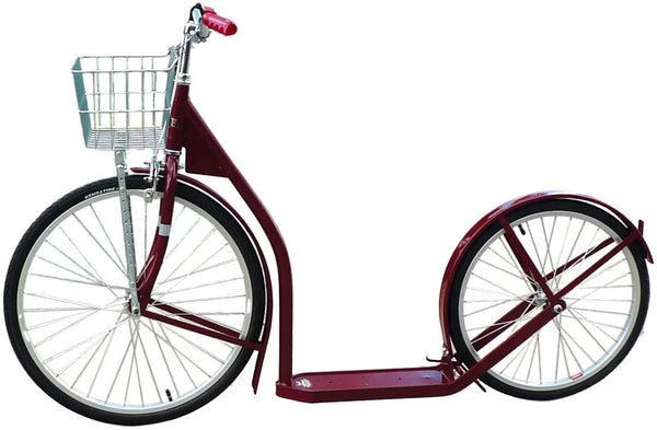 Amish-Made Deluxe Kick Scooter Bike, 24" Front Wheel 20" Rear Wheel, Adult-Size