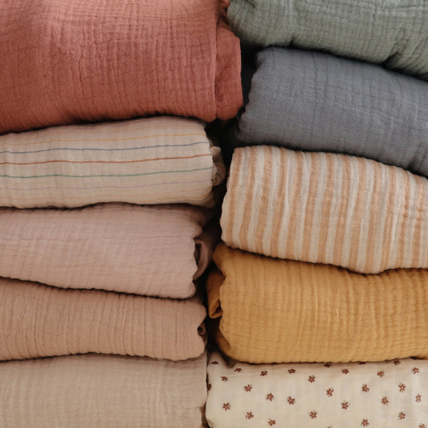 Mushie Mini Muslin Crib Sheet 100% Cotton Breathable