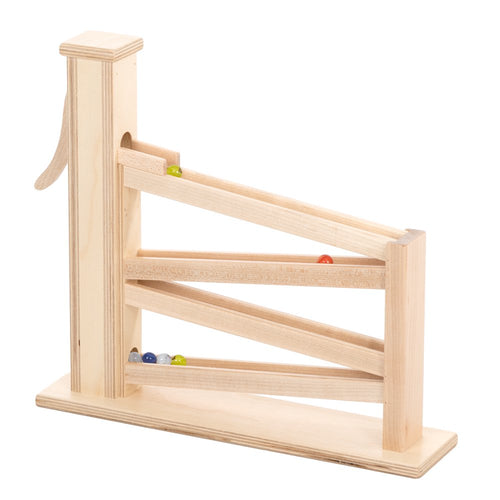 Amish Toy Box Wooden Marble Pump Toy Walnut Natural 13x15x3.5