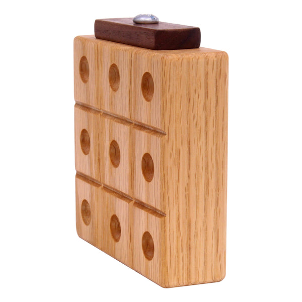 Amish Toy Box Wooden Marble Tic Tac Toe Game 4" Board 10 Marbles