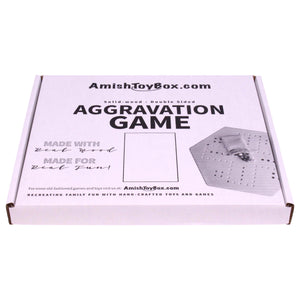 Solid Oak 16" Wide Aggravation Game Board, Unpainted Holes, Double-sided
