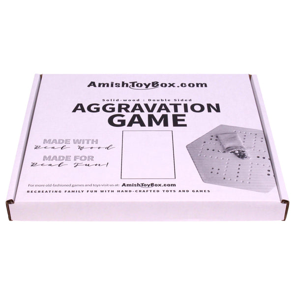 Solid Oak 16" Wide Aggravation Game Board, Unpainted Holes, Double-sided