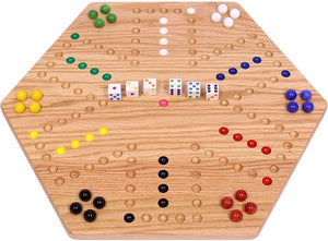 Aggravation Wahoo Marble Board Game, Double-Sided, Hand Painted