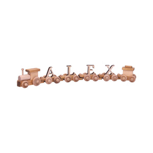 Wooden Name Train Toy, Custom ABC Letter Train, Amish-Made
