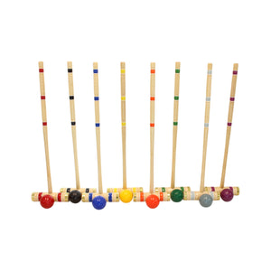 Deluxe 8-Player Croquet Game Set, Wooden Holder or Duffel Carry Bag