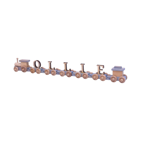Wooden Name Train Toy, Custom ABC Letter Train, Amish-Made
