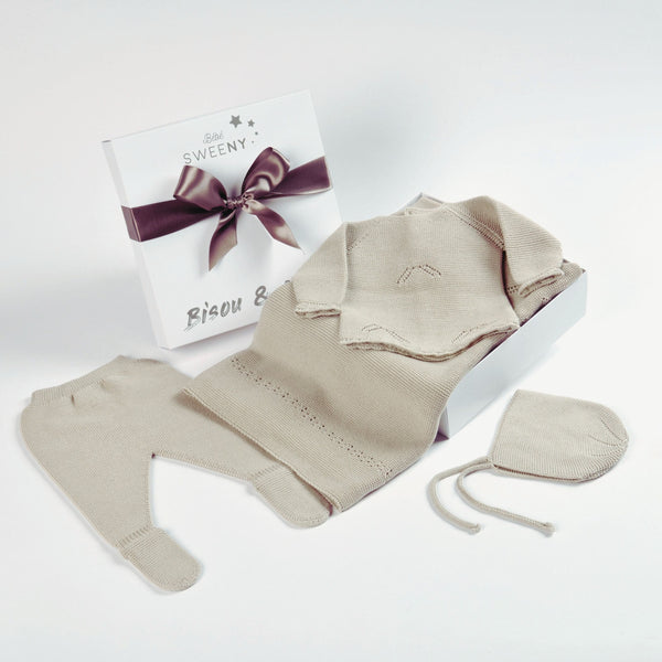 MELI | Baby Beige Layette Set (4)