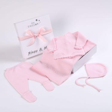 MELI Baby Girls Rose Ballerina Layette Set - Adorable outfit for infants, perfect for special occasions and everyday wear.