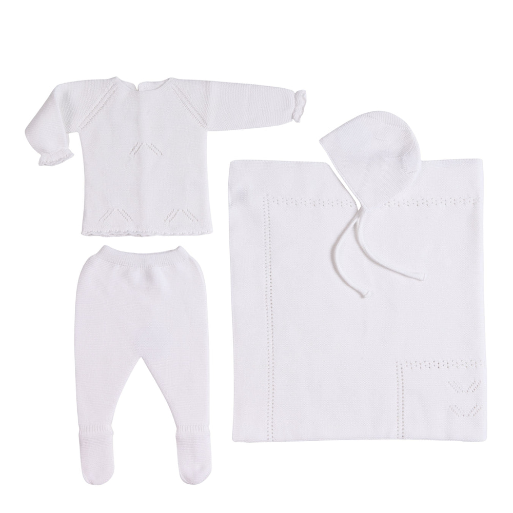 MELI | Baby White Layette Set (4)