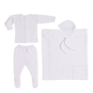MELI | Baby White Layette Set (4)