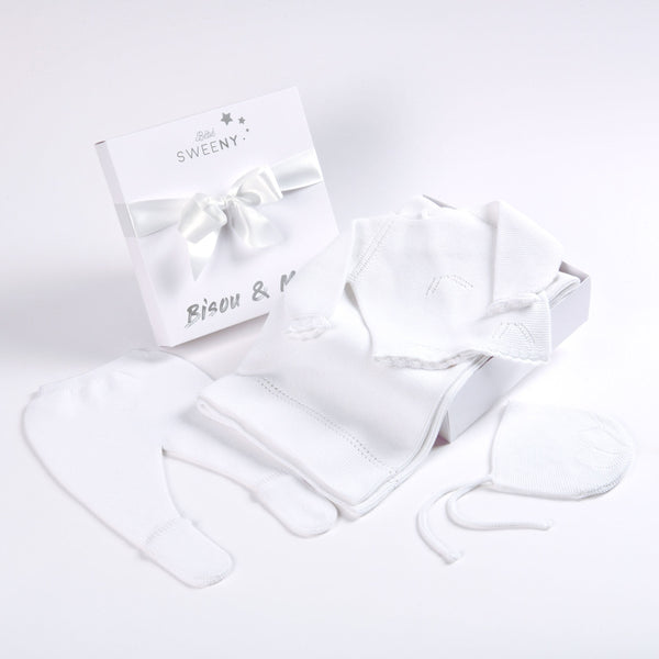 MELI | Baby White Layette Set (4)