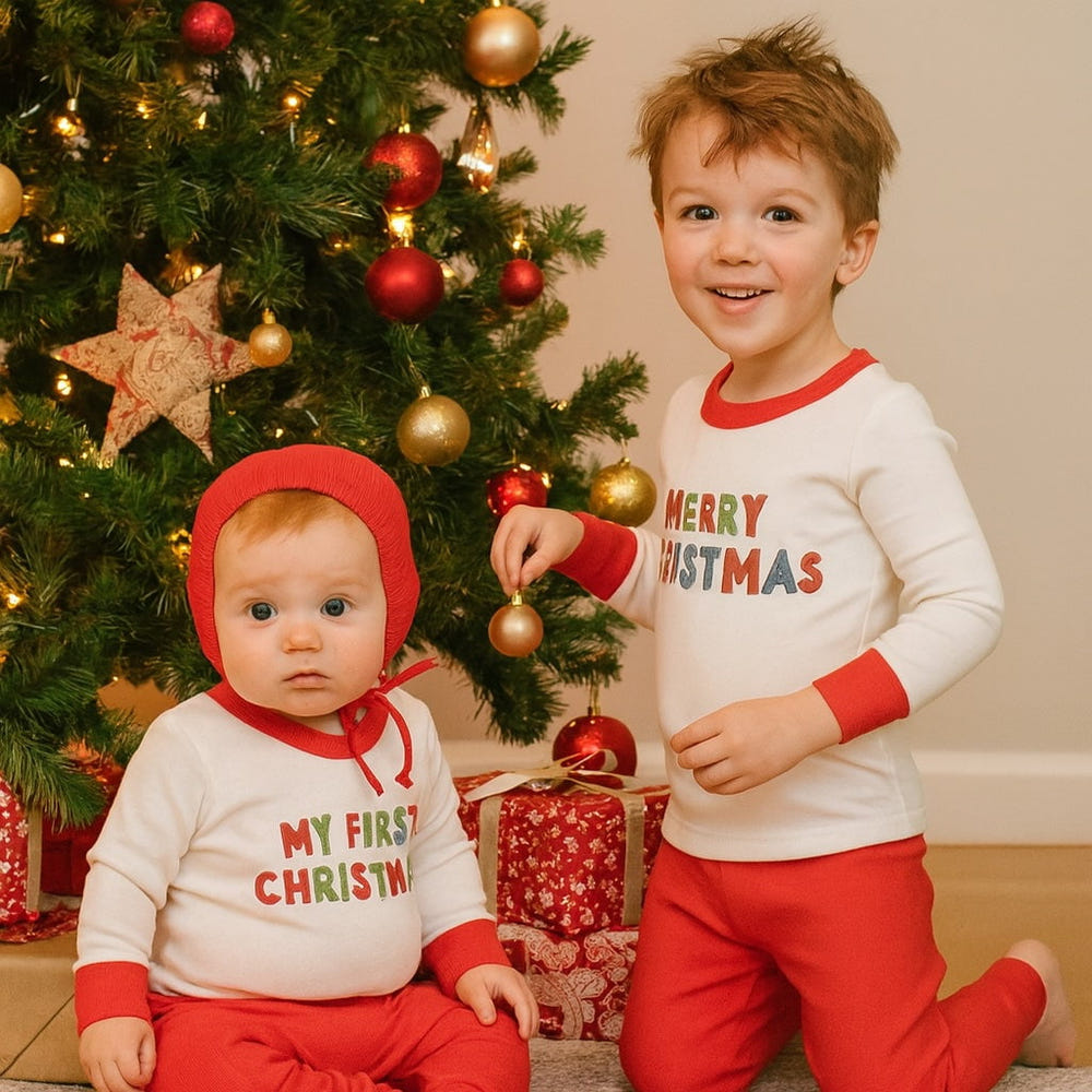 Baby pajamas for "My First Christmas" - cozy and festive sleepwear for infants.