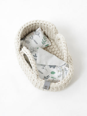 Mini Doll Moses Basket w/Rocking Stand