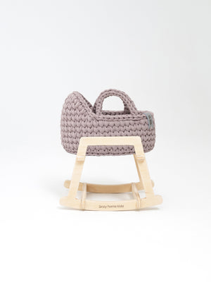 Mini Doll Moses Basket w/Rocking Stand