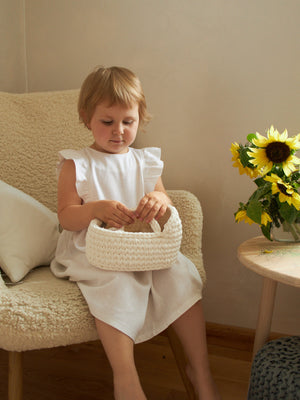Mini Doll Moses Basket w/Rocking Stand