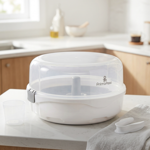 Primo Passi Microwave Baby Bottle Sterilizer Holds 6 Bottles Compact